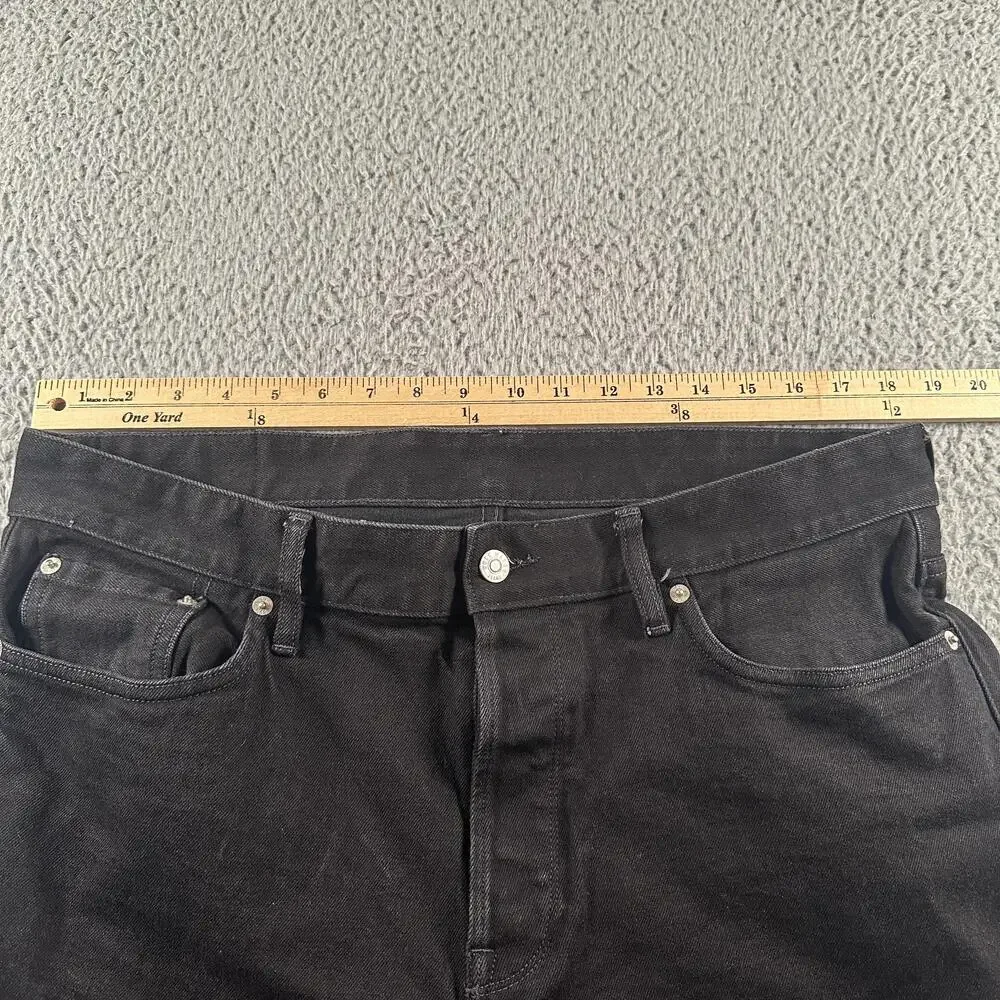Buck Mason Ford Standard 13oz Jeans Mens 36x34 Black Slim Tapered Button Fly